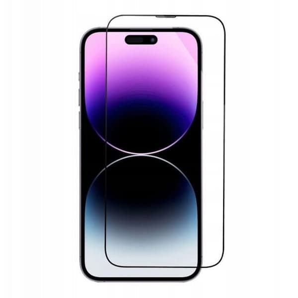 Oem Härdat glas 5D Full Glue för iPhone 16 Pro Max svart + applicator