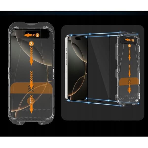 Tech-protect Härdat glas Quick Set+, 2-pack, iPhone 16 Pro, svart