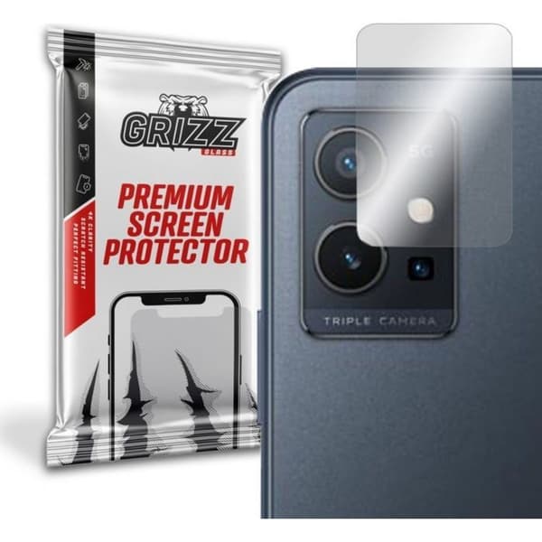Skyddande telefonfilm - skyddsglas för telefon Grizzglass Hybridglas för kameran Grizz Vivo Y75 5G