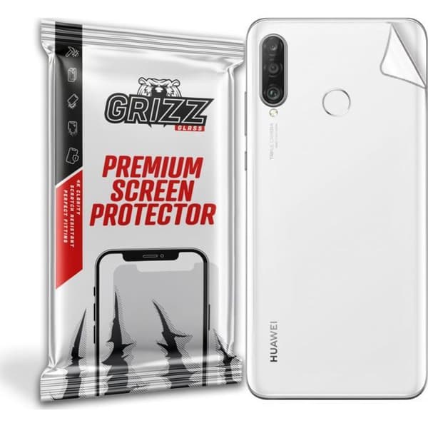 Skärmskydd för telefon - skyddsglas för telefon Grizzglass glasfilm Grizz för baksidan av Huawei P30 Lite