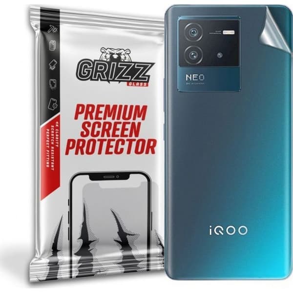 Skyddande telefonfilm - skyddsglas för telefon Grizzglass baksida Grizz vivo iQOO Neo 6 SE