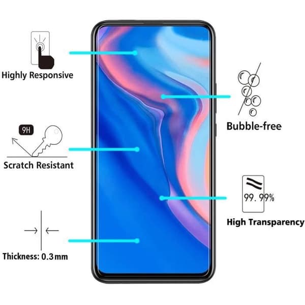 Härdat glas för Huawei P SMART Z [Pack 2] Skärmskyddsfilm Phonillico®