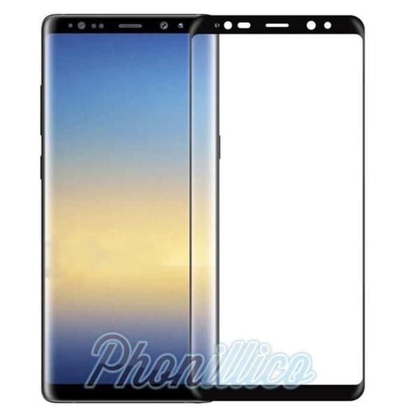 Film för Samsung Galaxy Note 8 - Helsvart Skyddsglas av Härdat Glas Incurve Phonillico®