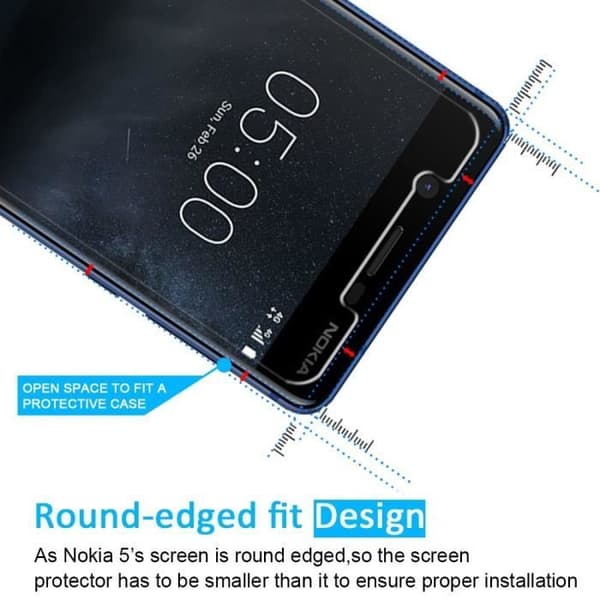 Verre Härdat NOKIA 5 Skärmglas Skydd Phonillico®