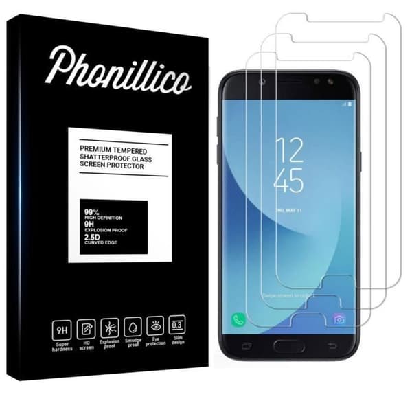 Härdat glas för Samsung Galaxy J5 2017 J530 - [Pack 3] Ultra Resistenta Skärmskydd Film [Phonillico®]