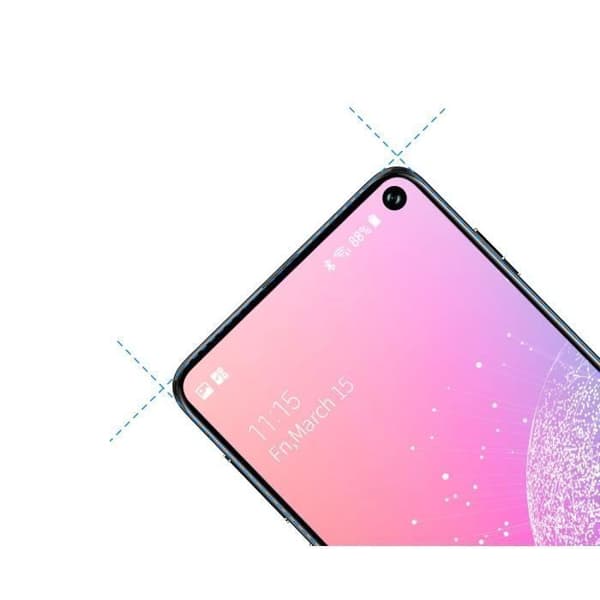 Härdat glas för Samsung Galaxy S10E - Helsvart böjd kant skyddsglas för skärmen - Hållbart skydd [Phonillico®]