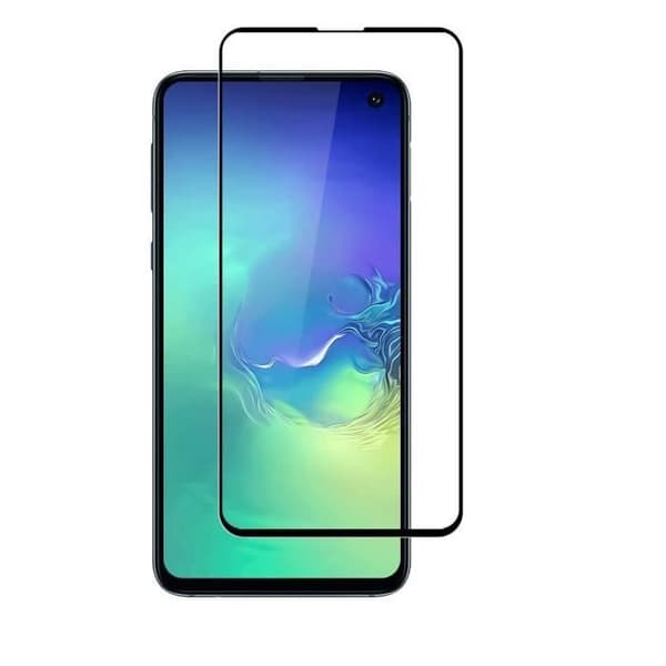 Härdat glas för Samsung Galaxy S10E - Helsvart böjd kant skyddsglas för skärmen - Hållbart skydd [Phonillico®]