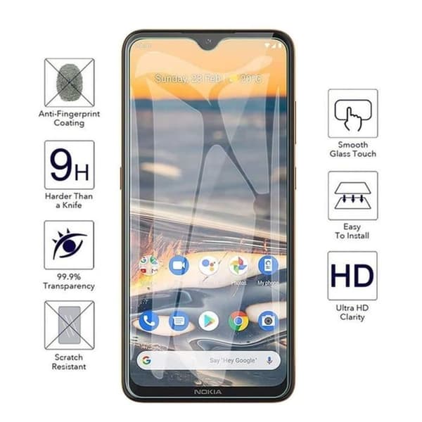 Härdat Glas för Nokia 5.3 [Pack 2] Skyddsglas Film Phonillico®