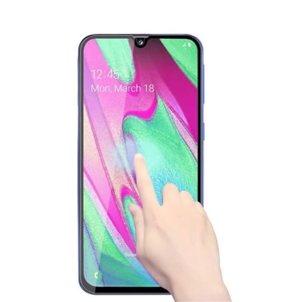 Skärmglas till Samsung Galaxy A40 - Helsvart, Stöt- och Repbeständig [Phonillico®]