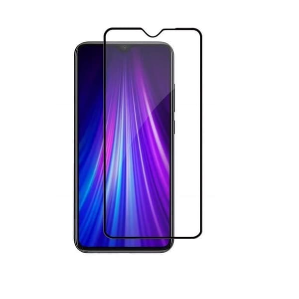 Härdat glas för Xiaomi REDMI NOTE 8 PRO - Transparent helfilm med svart kant, skärmskydd [Phonillico®]