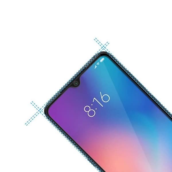 Verre Härdat Xiaomi Mi 9 - Film Svart Hel Båge Skyddsglas Skärm Resistant [Phonillico®]
