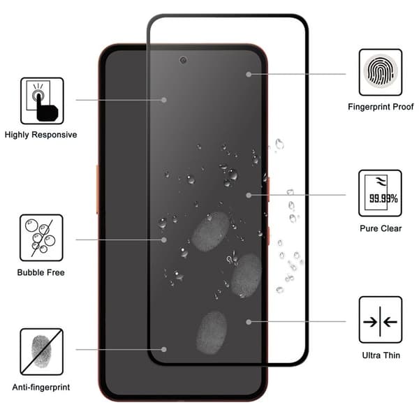 SKALO Nothing CMF Phone 2 Pro Heltäckande Skärmskydd Härdat Glas - Transparent