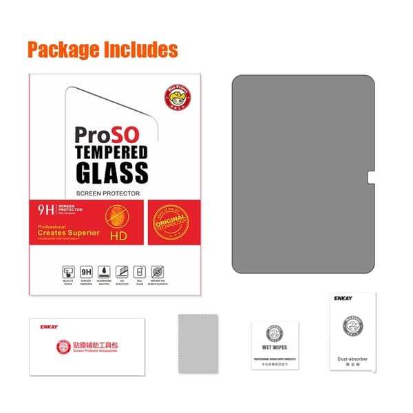 SKALO iPad 11" (2025) ENKAY HAT PRINCE Privacy Hærdet Glas - Sort