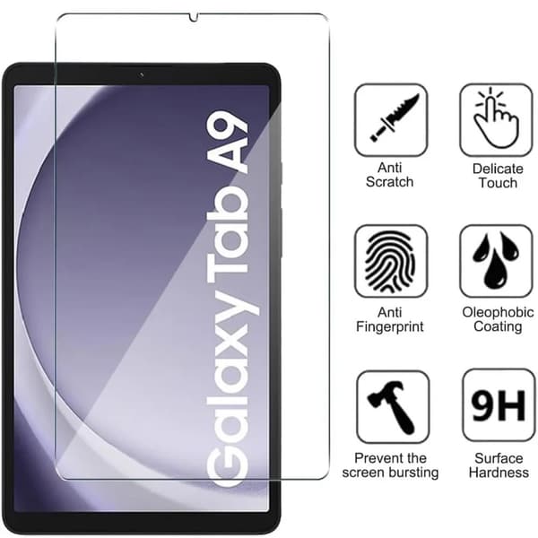 Samsung Galaxy Tab A9 skärmskydd härdat glas 9H