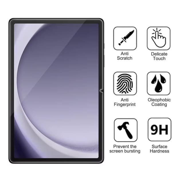 Samsung Galaxy Tab A9+ Plus skärmskydd härdat glas 9H