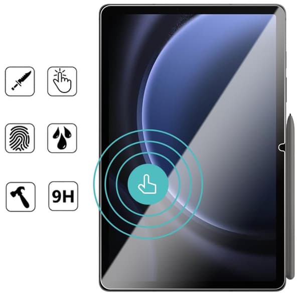 Samsung Galaxy Tab S9 FE skärmskydd härdat glas 9H