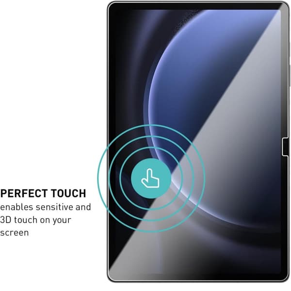 Samsung Galaxy Tab S9 FE+ Plus skärmskydd härdat glas 9H