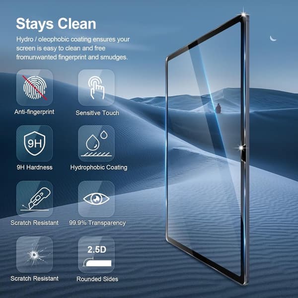 Samsung Galaxy Tab S10+ Plus skärmskydd härdat glas 9H