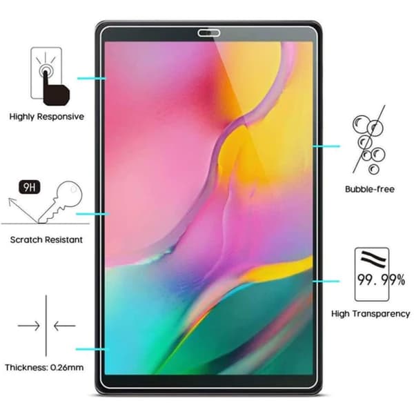 Samsung Galaxy Tab A 10.1 2019 skärmskydd härdat glas 9H