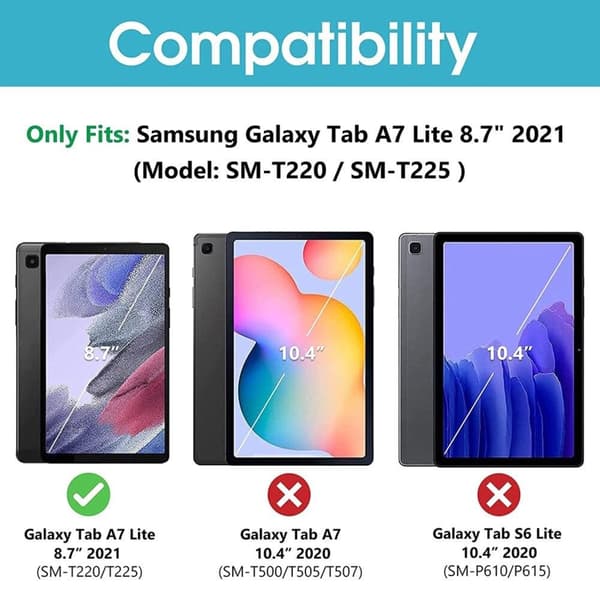 Samsung Galaxy Tab A7 Lite 2021 skärmskydd härdat glas 9H