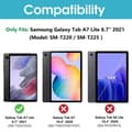 Miniatyrbild 2 av 6: Samsung Galaxy Tab A7 Lite 2021 skärmskydd härdat glas 9H