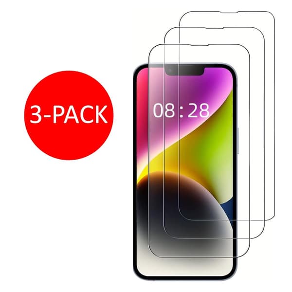3-Pack iPhone 14 Skärmskydd Härdat Glas Premium
