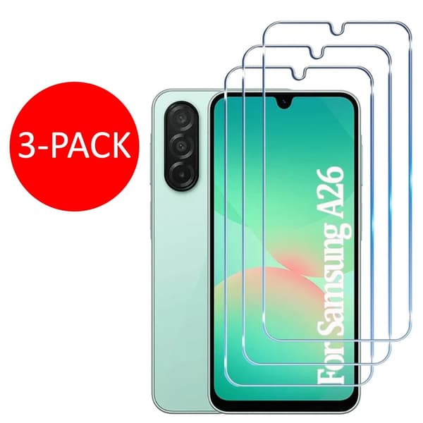 3-Pack Samsung Galaxy A26 Skärmskydd Härdat Glas Premium