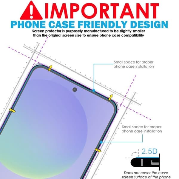 3-Pack Samsung Galaxy A36 Skärmskydd Härdat Glas Premium