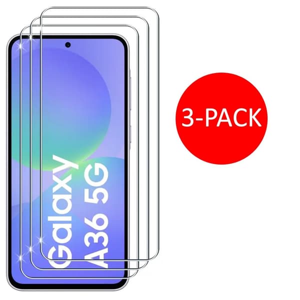 3-Pack Samsung Galaxy A36 Skärmskydd Härdat Glas Premium