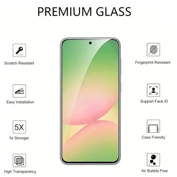 3-Pack Samsung Galaxy A56 Skärmskydd Härdat Glas Premium
