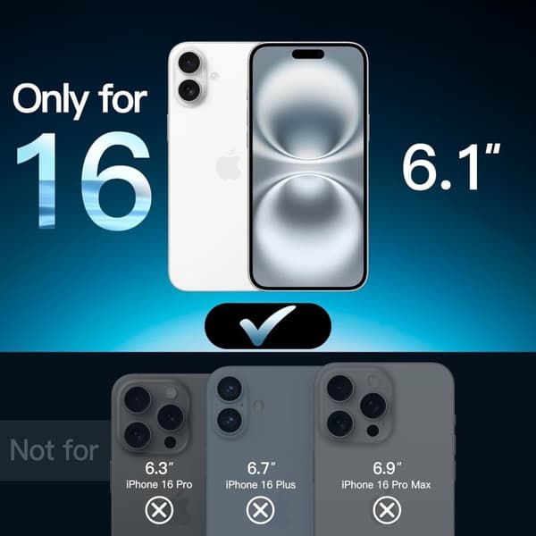 iPhone 16 Skärmskydd Härdat Glas Premium 1-pack