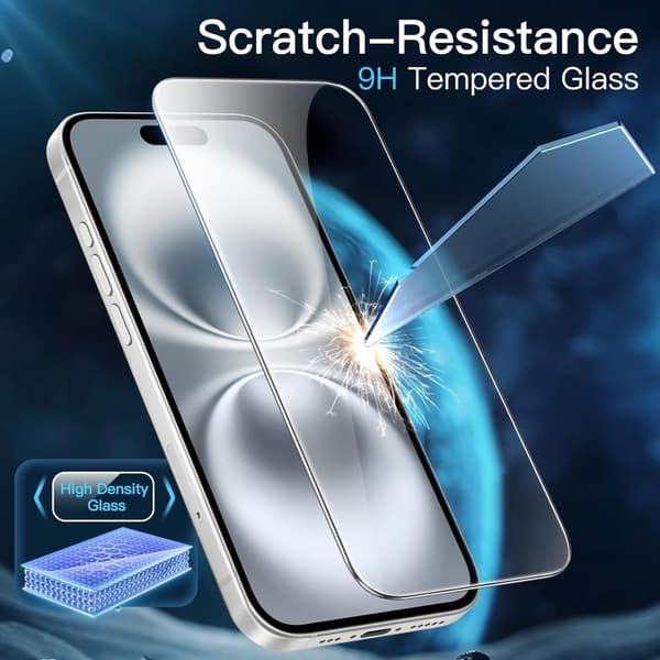 iPhone 16 Plus Skärmskydd Härdat Glas Premium 1-pack