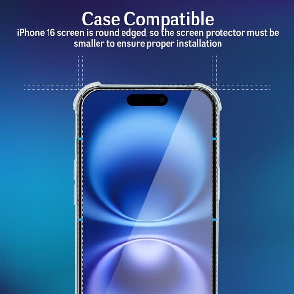 iPhone 16 Plus Skärmskydd Härdat Glas Premium 1-pack