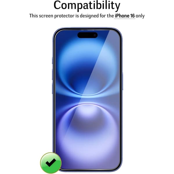 iPhone 16 Plus Skärmskydd Härdat Glas Premium 1-pack