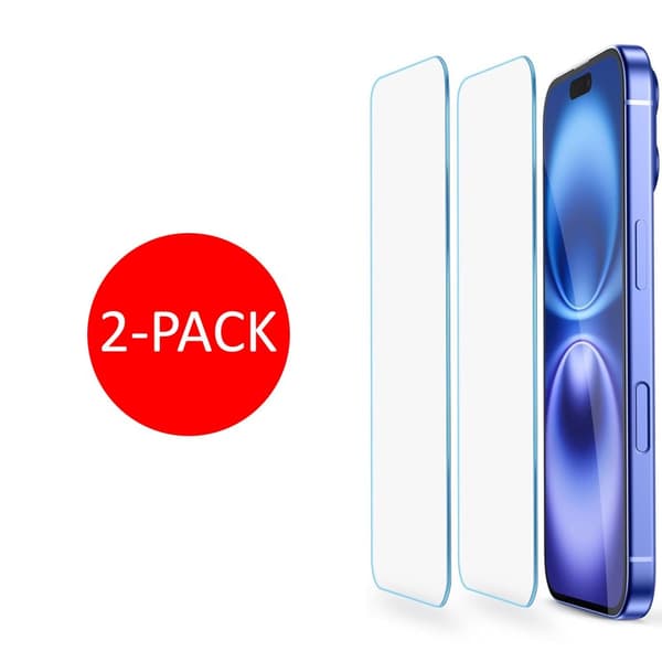 2-Pack iPhone 16 Plus Skärmskydd Härdat Glas Premium