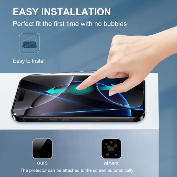 2-Pack iPhone 16 Pro Skärmskydd Härdat Glas Premium