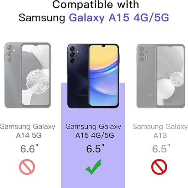 2-Pack Samsung Galaxy A15 Skärmskydd Härdat Glas Premium