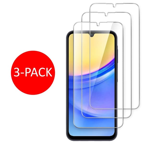 3-Pack Samsung Galaxy A15 Skärmskydd Härdat Glas Premium
