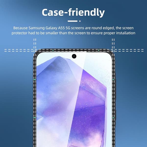 3-Pack Samsung Galaxy A55 Skärmskydd Härdat Glas Premium