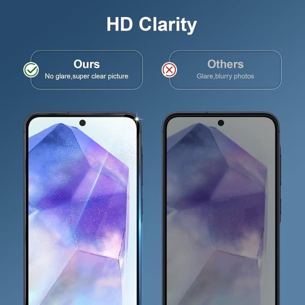 3-Pack Samsung Galaxy A55 Skärmskydd Härdat Glas Premium