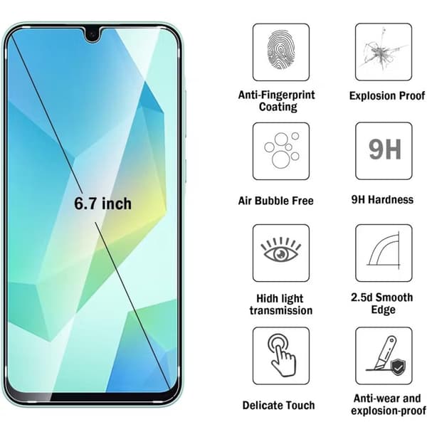 3-Pack Samsung Galaxy A16 Skärmskydd Härdat Glas Premium