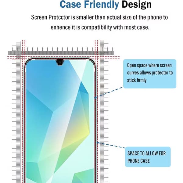 3-Pack Samsung Galaxy A16 Skärmskydd Härdat Glas Premium
