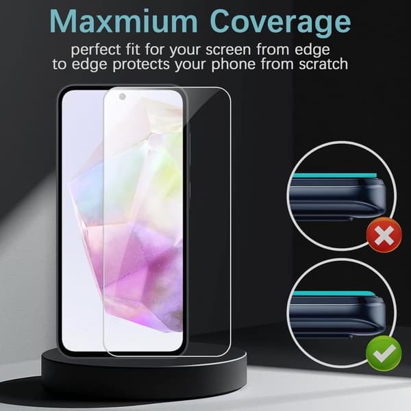 3-Pack Samsung Galaxy A35 Skärmskydd Härdat Glas Premium