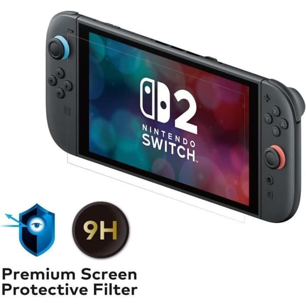 Premiumskärmskydd i härdat glas - HORI - Nintendo Switch 2 - Anti-blått ljus - 9 timmars hårdhetsklassning