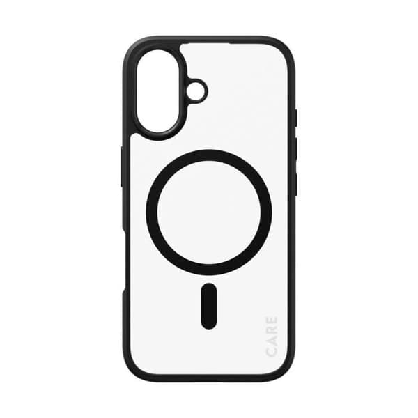 Skyddspaket för Apple iPhone 16 Serie Flagship 3-i-1 Privacy Panzer Glass Svart transparent
