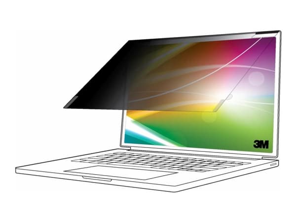 3M Bright Screen Privacy Filter - Notebookpersonvernsfilter - for fullskjerms bærbar PC - avtakbar - flip/lim - 15"