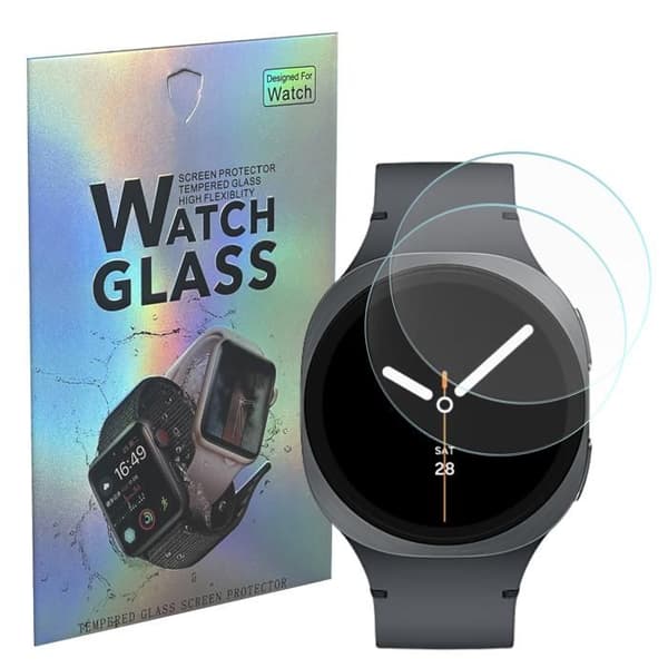 Härdat Glas för Samsung Galaxy Watch 8 40mm [Förpackning med 2] Skärmskyddsfilm Klocka Repbeständig Phonillico®