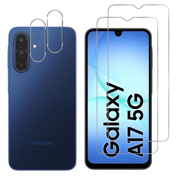 Härdat glas för Samsung Galaxy A17 5G och skydd för kamera [Pack 2] Foliest skydd Phonillico®