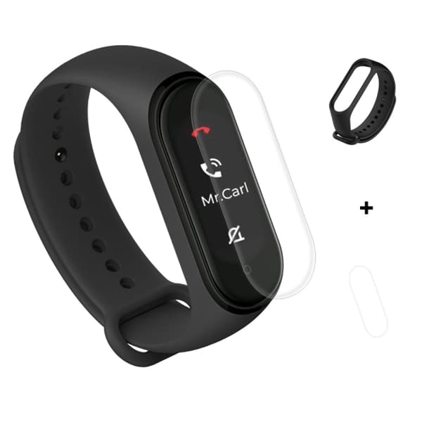 2 i 1 Silikon armbånd og Skjermbeskyttelse til Xiaomi Mi Bånd 4