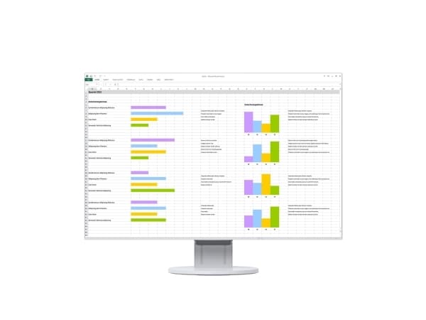 EIZO FlexScan EV2456-WT - LED-skärm - 24.1" - 1920 x 1200 - IPS - 350 cd/m² - 1000:1 - 5 ms - HDMI, DVI-D, VGA, DisplayPort - högtalare - vit